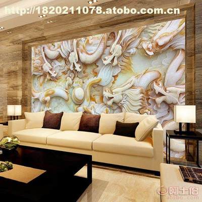 【無縫墻布 墻紙 3D富貴吉祥沙發(fā)電視背景墻 大型壁畫個性定制廠家】 - 產(chǎn)品庫