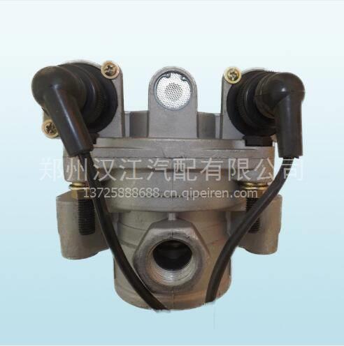 【重氣貨車汽車掛車淋水雙路電磁閥剎車滴水器配件12v24v二路電池閥,富華橋半掛車配件專營價格,圖片,配件廠家】
